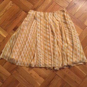 CITY DKNY yellow,gold, white full skirt - Size 6